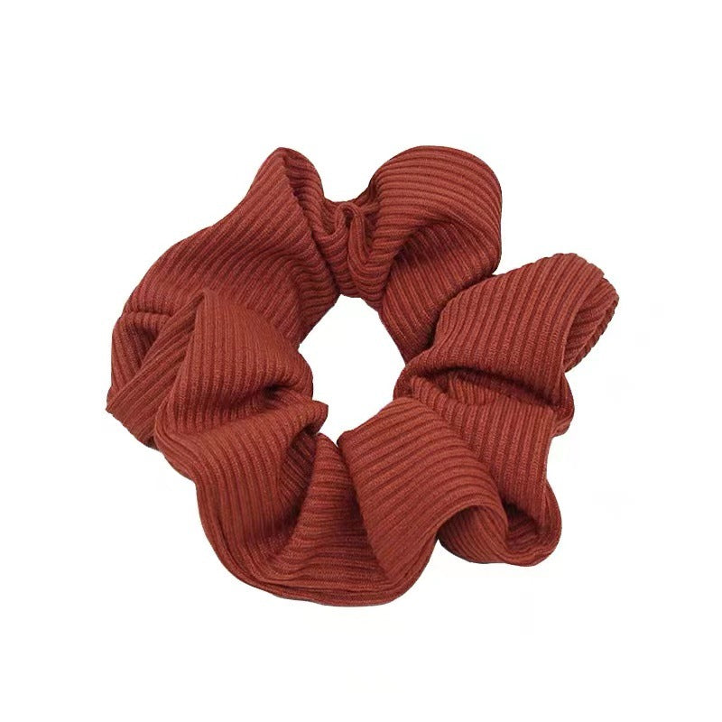 Morandi color temperament girl knitted color large intestine hair ring Korean version simple ins wind hair ring tie hair hair rope female