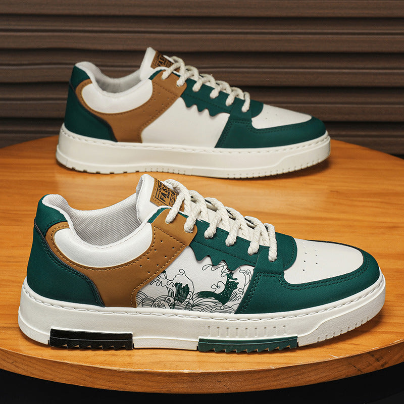 Cross-border plus size men's shoes foreign trade 45-48 new spring board shoes trend versatile soft soled athleisure small white shoes