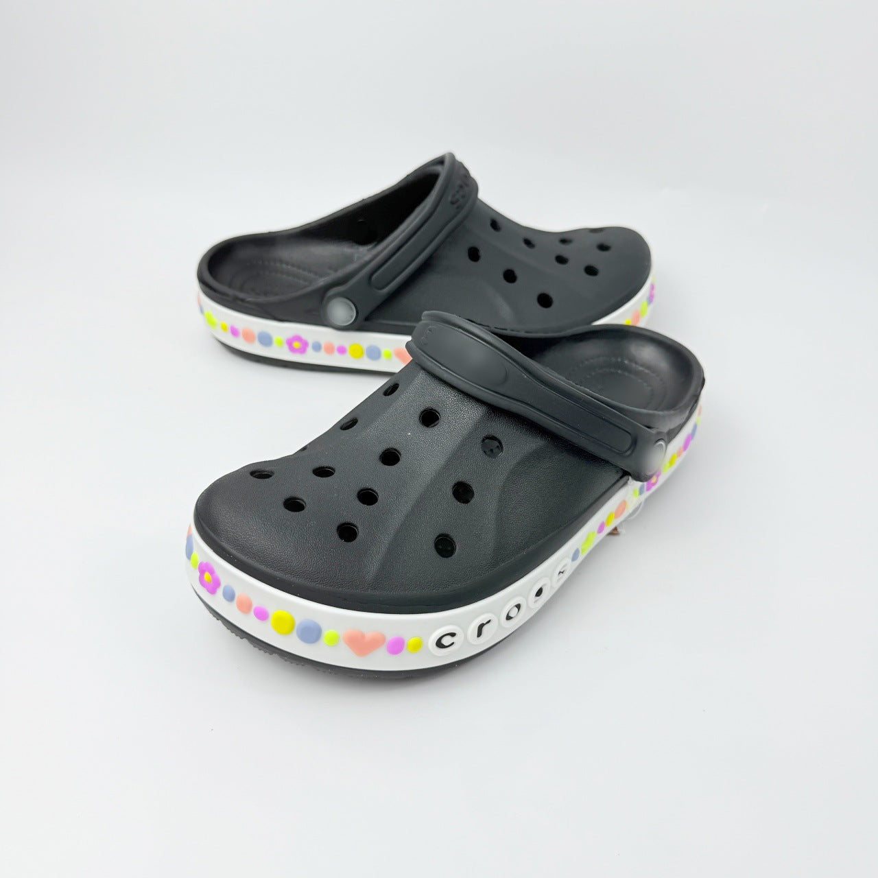 CRO Card Family Parent-Child Loving Little Beyaka Lok Ban Clog Shoes Boys' and Girls' Closed-Toe Slippers Parent-Child Beach Shoes