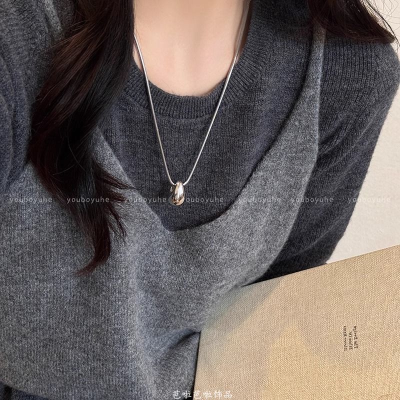 Minimalist feng shui drop pendant necklace women's autumn and winter long sweatshirt sweater chain casual and versatile light luxury luxury accessories
