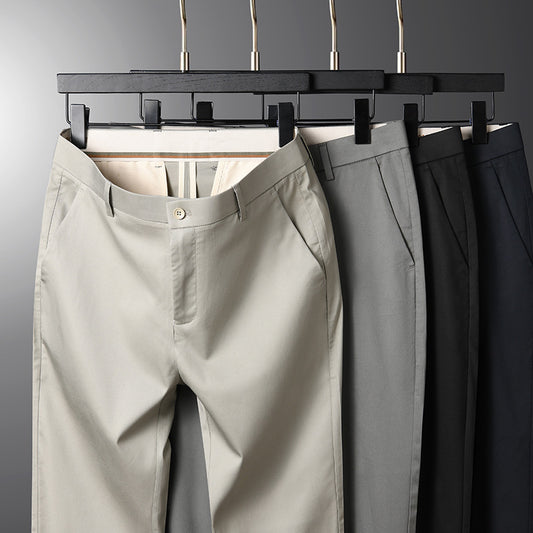 High Quality Summer Tencel Lyocell Casual Pants Men's Thin Straight Leg Trousers Men's New Business Dress Pants