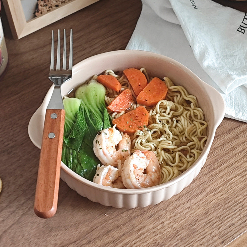 Creamy ins, ceramic amphora, air fryer, baking bowl, microwave oven special bowl, salad bowl, steamed egg bowl