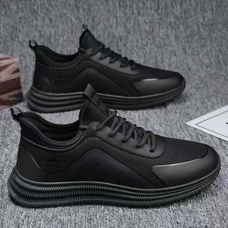 Cross-border men's shoes comfortable lace-up casual shoes trend round toe Internet celebrity with the same lightweight and breathable wholesale men's sneakers