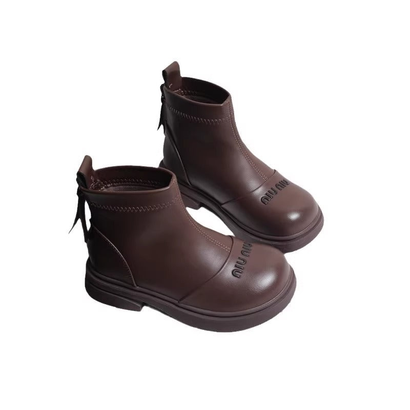 Girls Boots 2025 New Fall Winter Children's Martin Boots Girls Waterproof Baby Boots Soft Sole Leather Boots Princess Boots