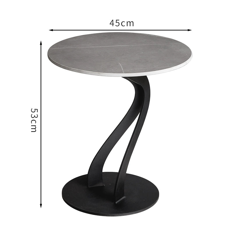 Italian light luxury corner table sofa side table creative rock slab side table balcony small round table casual simple coffee table bed sideboard