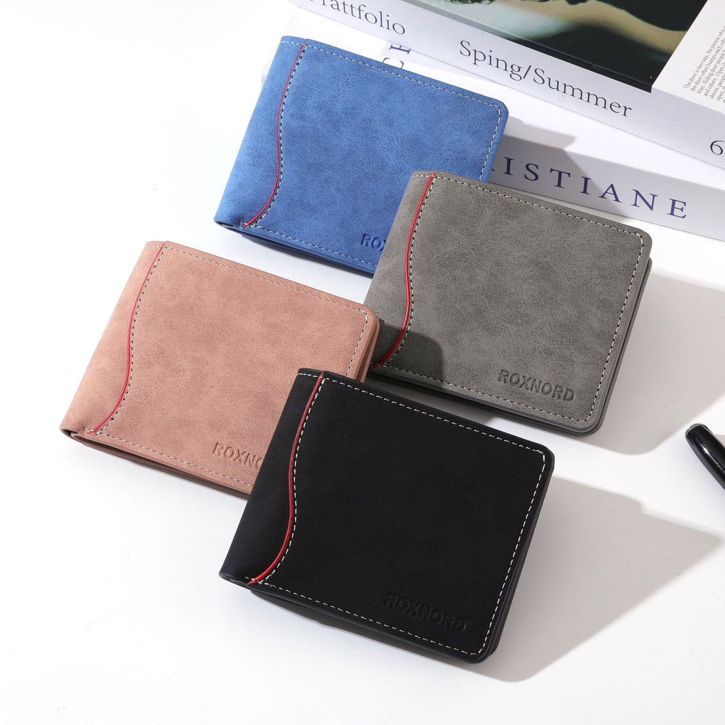 Wallet men's high-end large capacity multi-card wallet men men's PU wallet short wallet wallet men