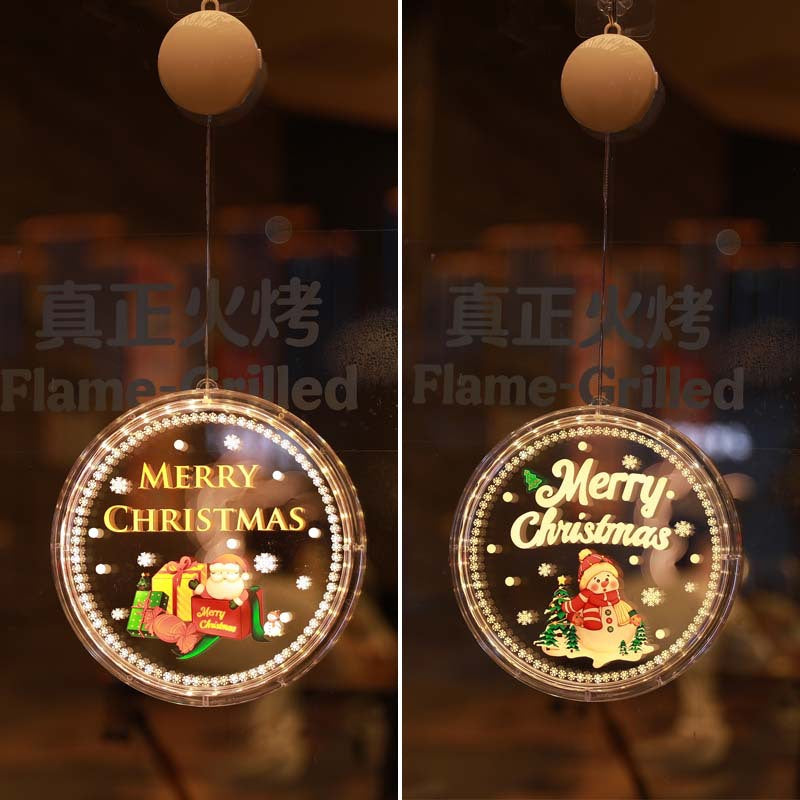 Cross-border Christmas LED Luminous Decoration Gift Window Creative Safety Knot Window Sticker Toy Gift Hanging Ornament
