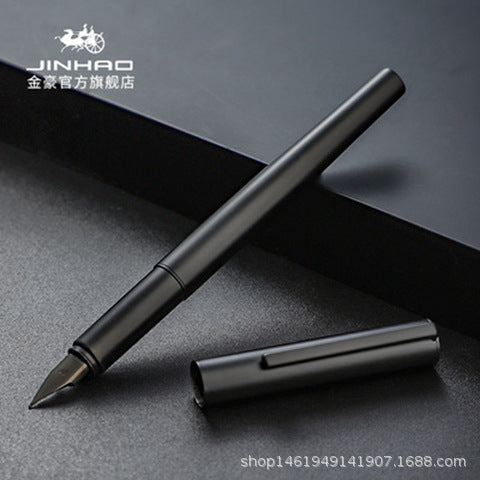 Jinhao 35 fountain pen all-steel extremely black metal adult office gift, student teacher practice word with wholesale