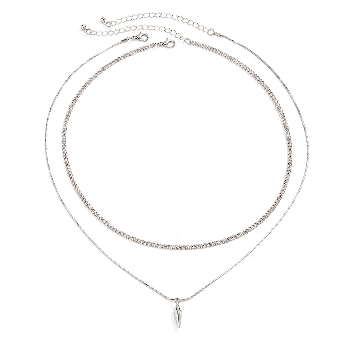 European and American niche rivet necklace jewelry, men's trend, hip-hop, personality, long sweater chain, cross-border men's clavicle chain accessories