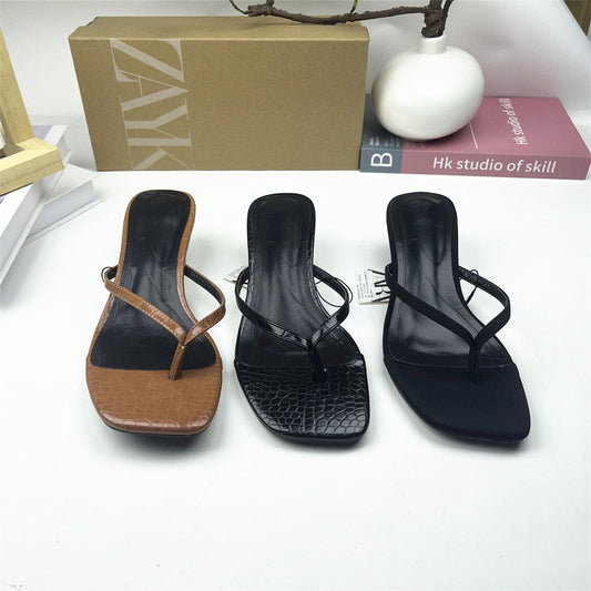ZA2024 Summer Fashion New Product: Women's Outer Wear Shoes, Toe Pull, Strap Minimalist, Fashion, Stiletto Heels, High Heeled Women's Sandals
