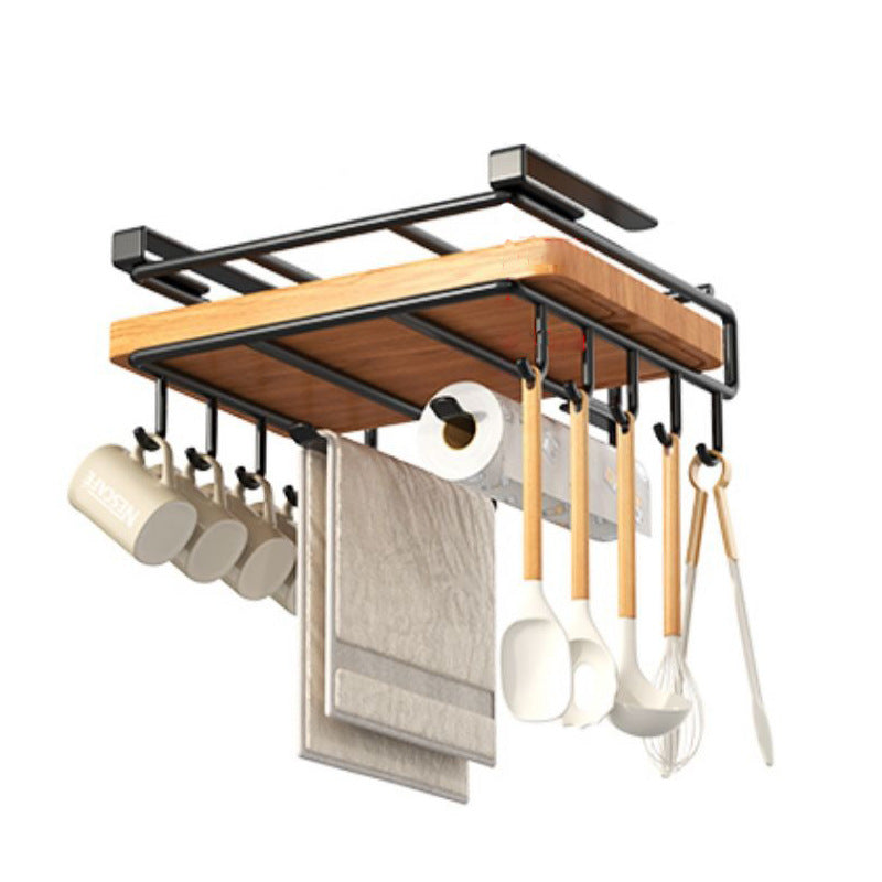 Kitchen non-perforated shelves, cabinets, paper towel lower hangers, double-layer cutting board racks, stainless steel pot lid racks, wall cabinets for storage