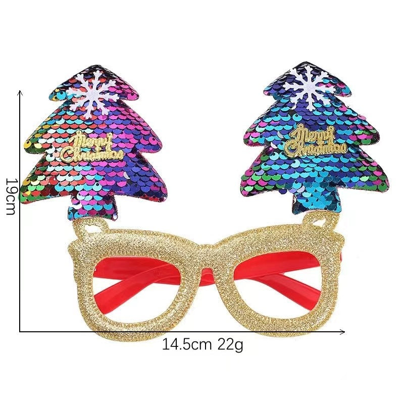 Cross-border Amazon TEMU Shein Christmas Glasses Christmas Glasses Set Holiday Party Supplies