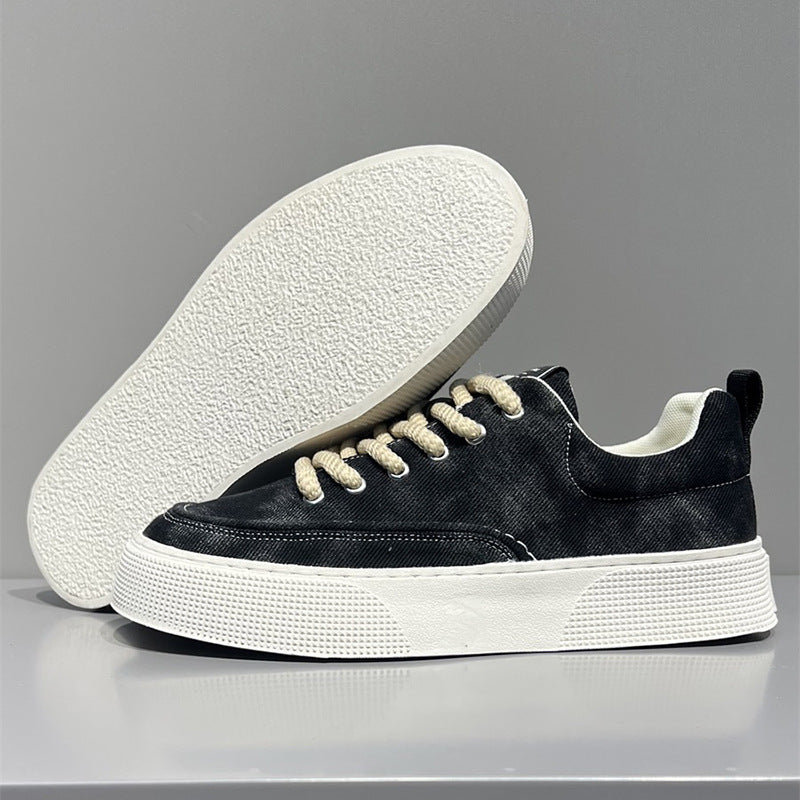 Men's shoes spring 2025 new casual breathable soft-soled canvas shoes men's trend comfortable fashion lightweight shoes wholesale