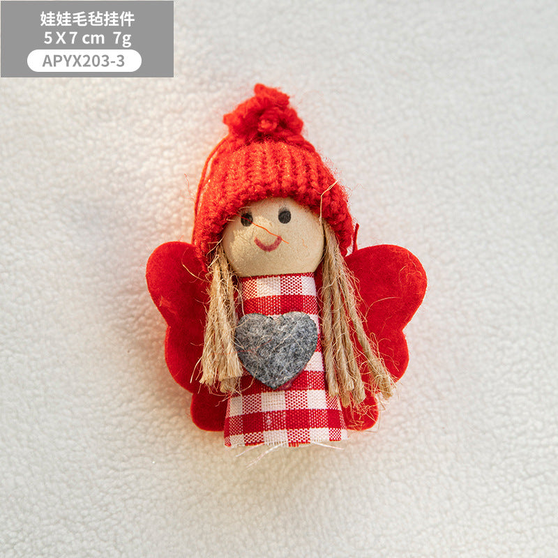 Christmas Decorations Creative Christmas Tree Cartoon Elk Felt Pendant DIY Material Doll Christmas Gifts