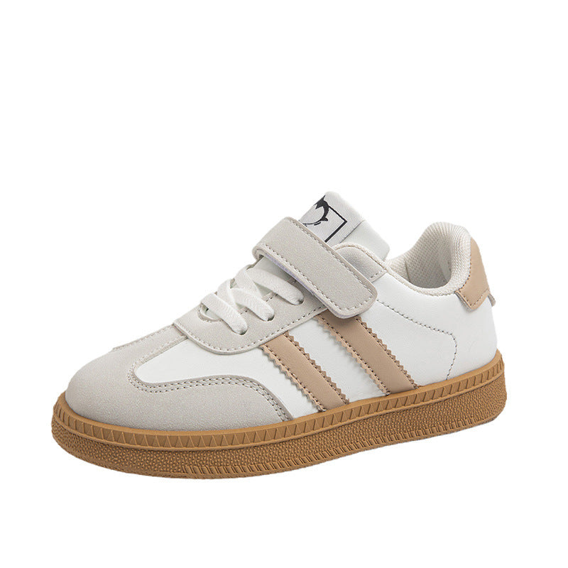 Children's sneakers 2025 spring and autumn new boys' versatile, non-slip and breathable student board shoes, children's soft-soled German training shoes