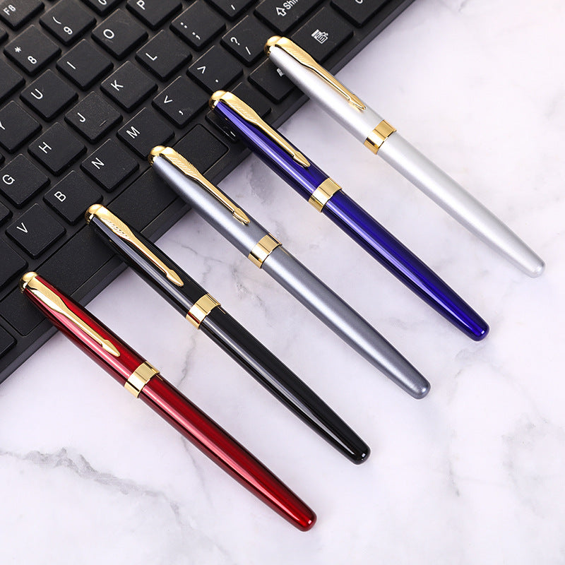 Factory direct supply metal pen signature pen business office neutral water pen high-end advertising gift pen laser logo