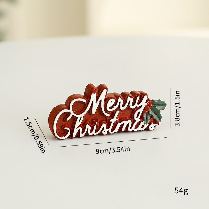 Amazon Christmas Envelope Small Ornaments European Christmas Scene Arrangement Resin Christmas Tree Decorative Ornaments