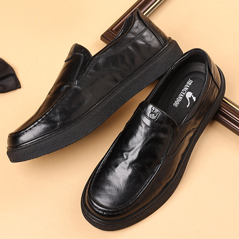 The first layer of pure cowhide inside the leather factory direct sales men's first layer of cowhide soft leather soft sole business casual leather shoes