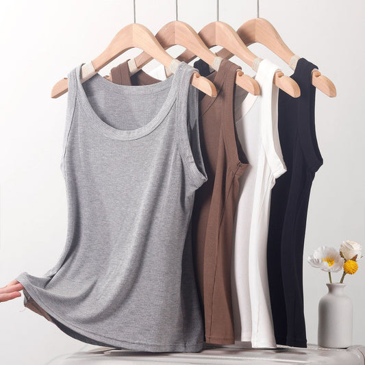 A drop-on Douyin live broadcast hit plus-size women's modal vest, fat mm loose and fattened inner undershirt