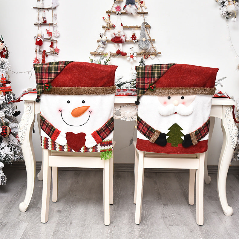 New Christmas decoration chair covers, stool covers, new dolls, chair covers, European and American decorative ornaments, home furnishings