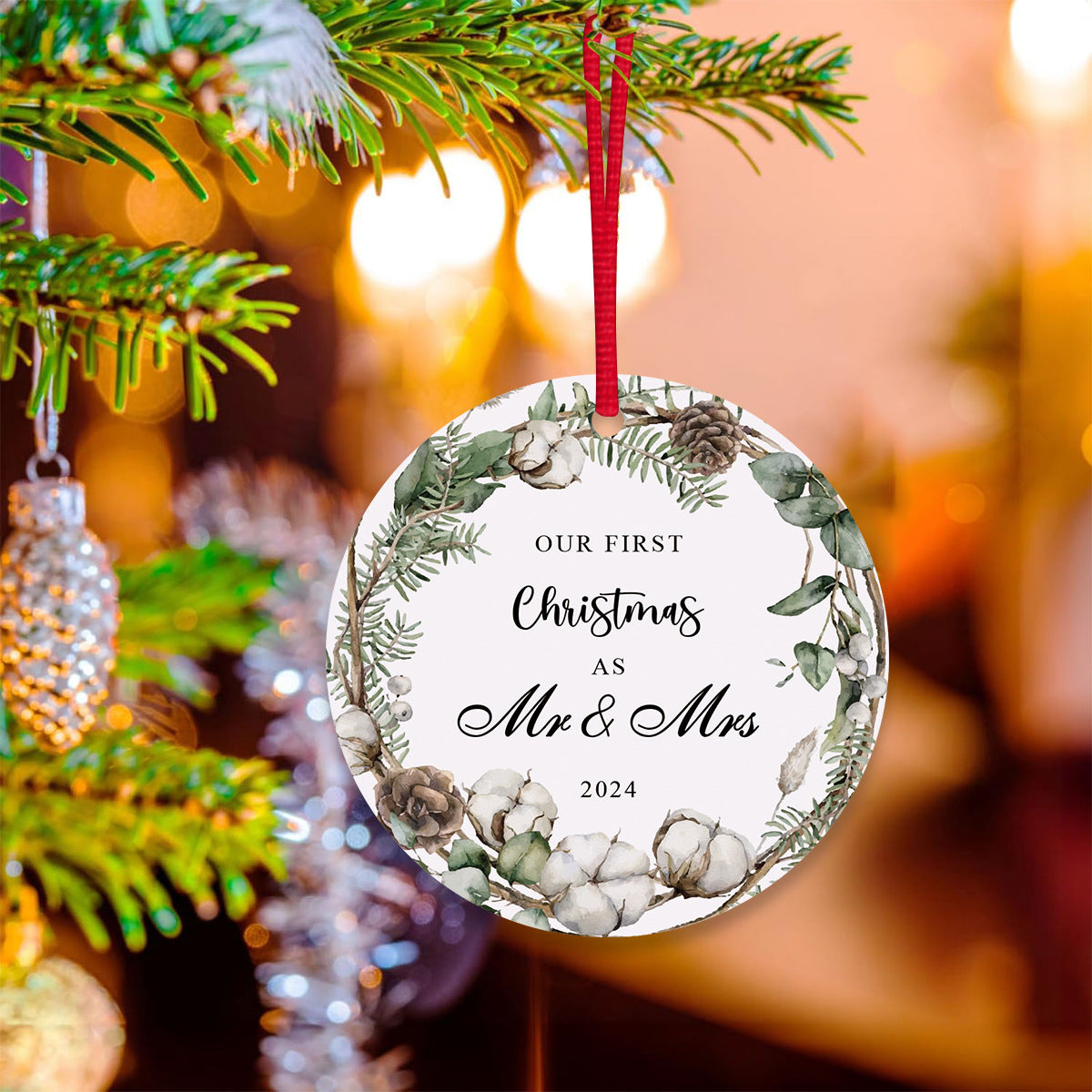 Cross border acrylic Christmas ball tree ornaments craft hanging decoration art pendant decoration scene decoration