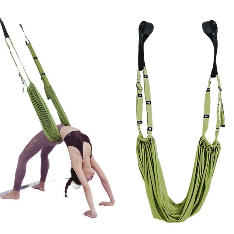 Aerial yoga hanging rope hanging door stretch strap elastic rope home yoga rope horse headstand lower waist training equipment
