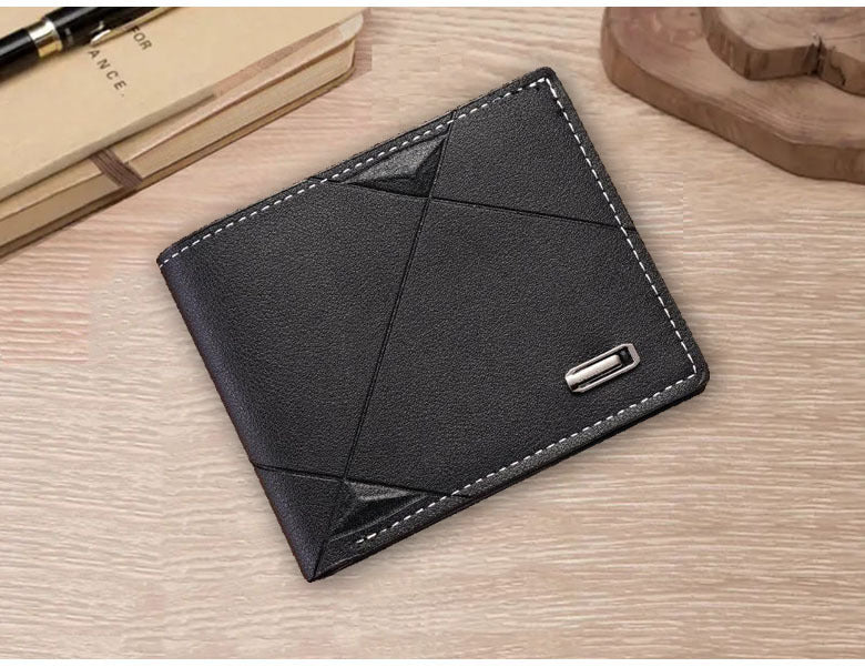 Men's wallet short multi-card fashion new casual wallet for young men bifold horizontal simple soft wallet