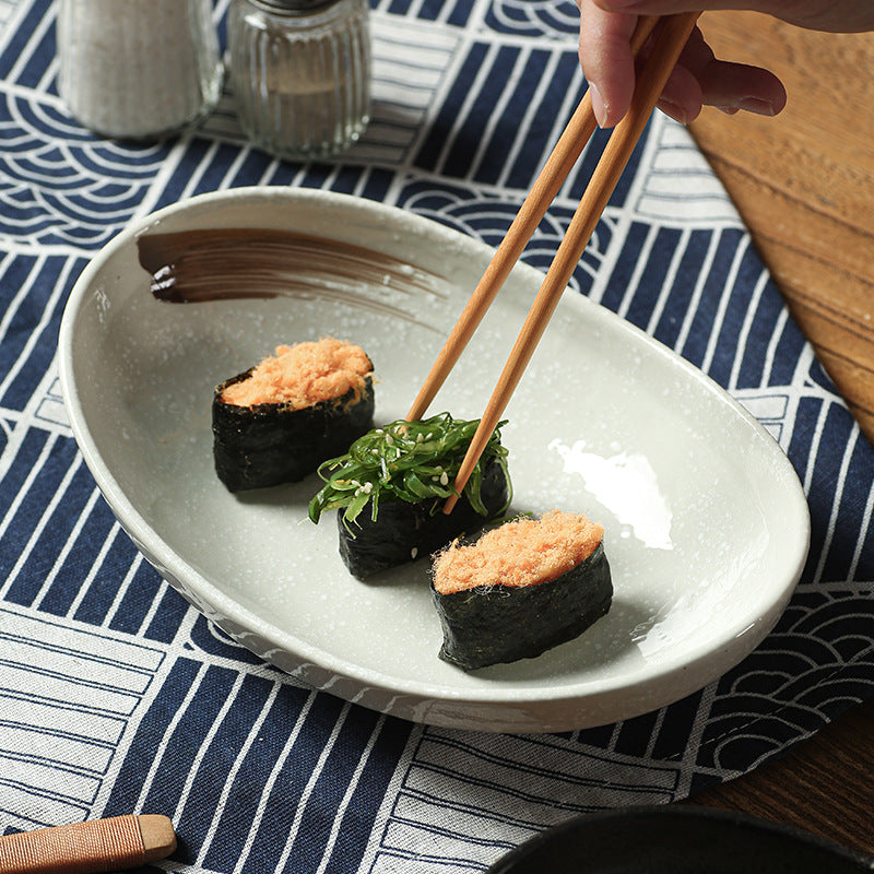 Japanese creative ingots bowl, ceramic dinner plate, Japanese food plate, sushi plate, multi-style dish display plate, manufacturers wholesale