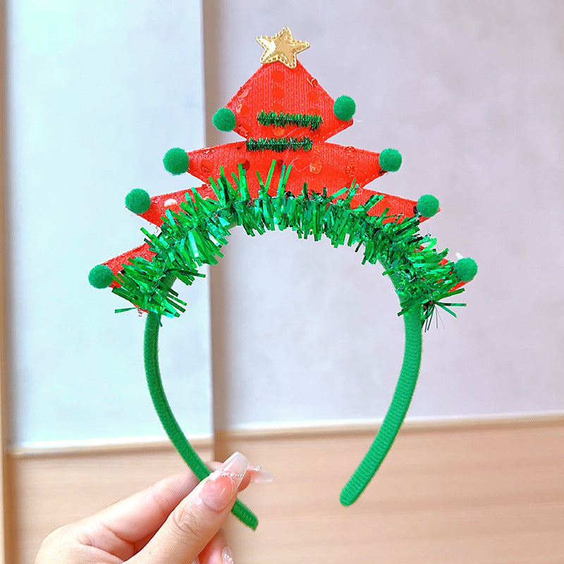 christmas headband girl christmas antler hairpin headpiece holiday decoration gift big bow headband headband headband
