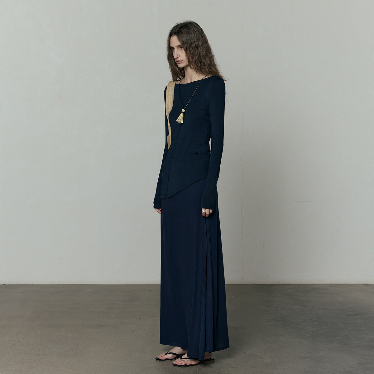 Guangzhou Thirteen Lines Women's UMA WHITE Stalls 2025 Cruise Spring New T-Shirt Women's Tencel Modal Top