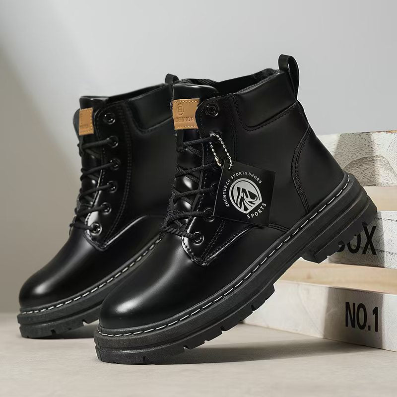 European Station Martin Boots Men's 2024 Autumn New British Style Yellow Boots Soft Leather Soft Sole Retro Boots Cargo Boots