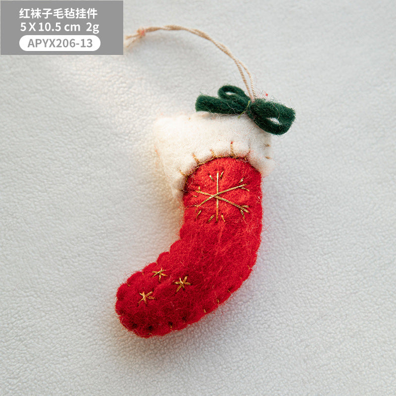 Christmas Decorations Creative Christmas Tree Cartoon Elk Felt Pendant DIY Material Doll Christmas Gifts