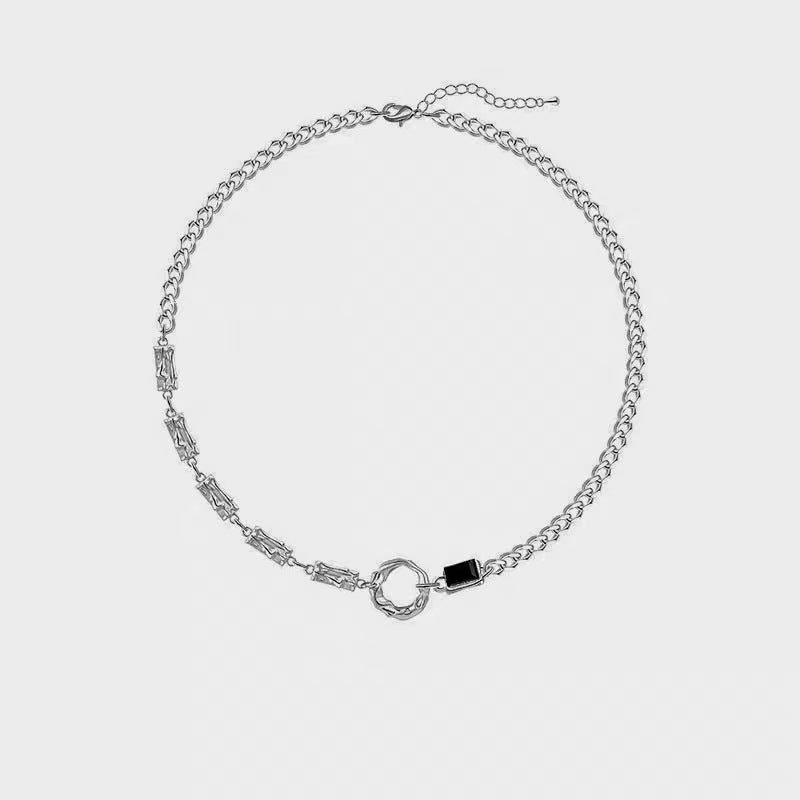 Cross-border jewelry, titanium steel necklace, accessories, men's versatile, high-end, European and American hip-hop new stainless steel men's necklaces