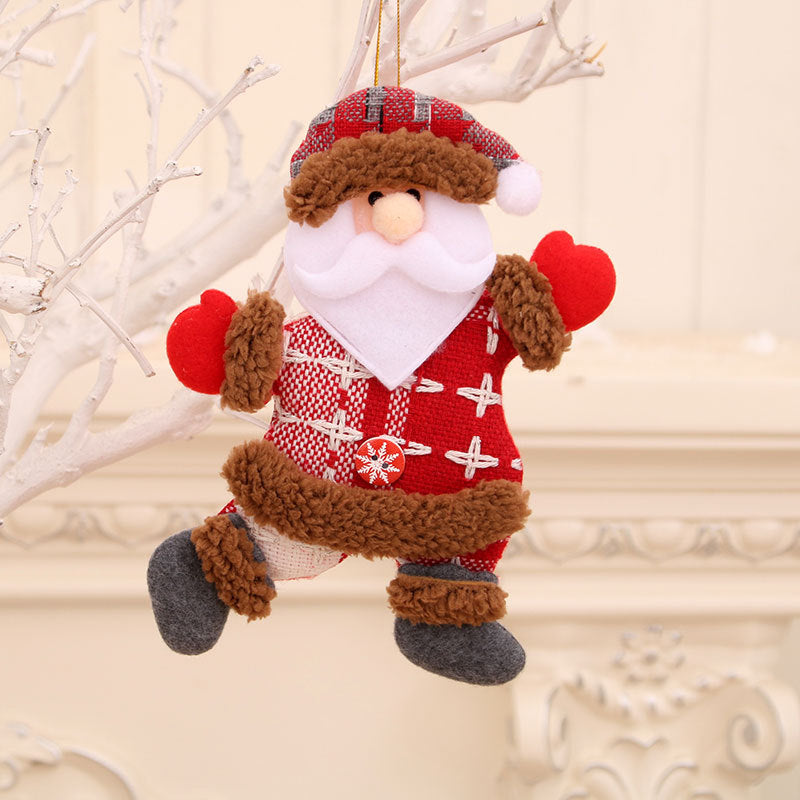 Cross-border new Christmas decoration supplies for the elderly small pendant Christmas tree accessories fabric small ornament gifts
