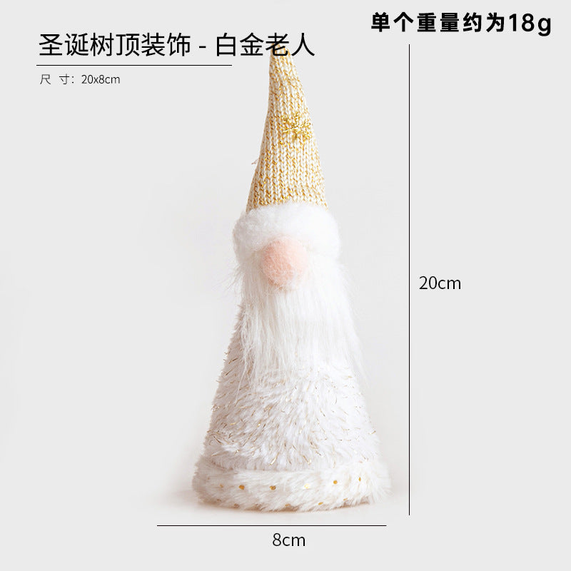 Christmas Christmas Decoration Christmas Tree Decoration Christmas Tree Top Decoration Accessories Pendant Santa Angel Wholesale