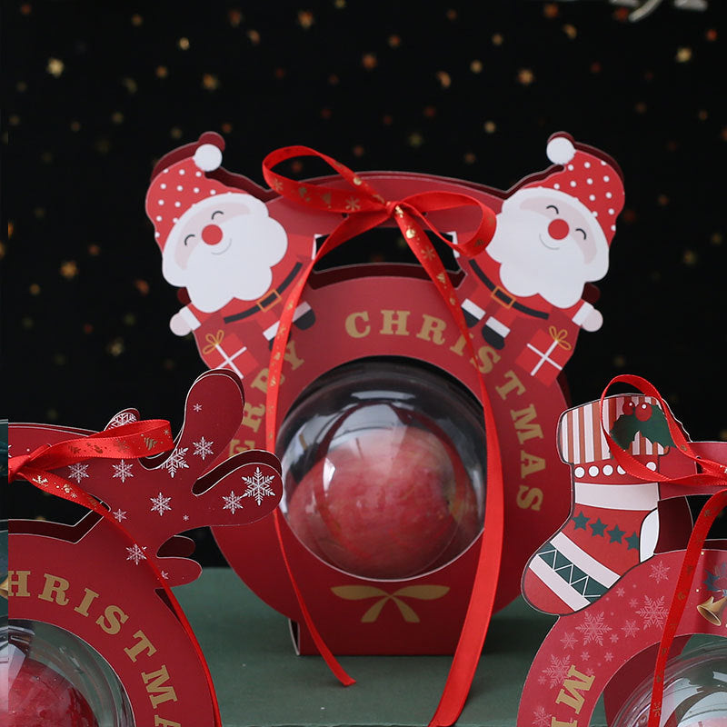 christmas apple box christmas eve kids peace fruit christmas fruit packaging box transparent hand gift gift box gift bag