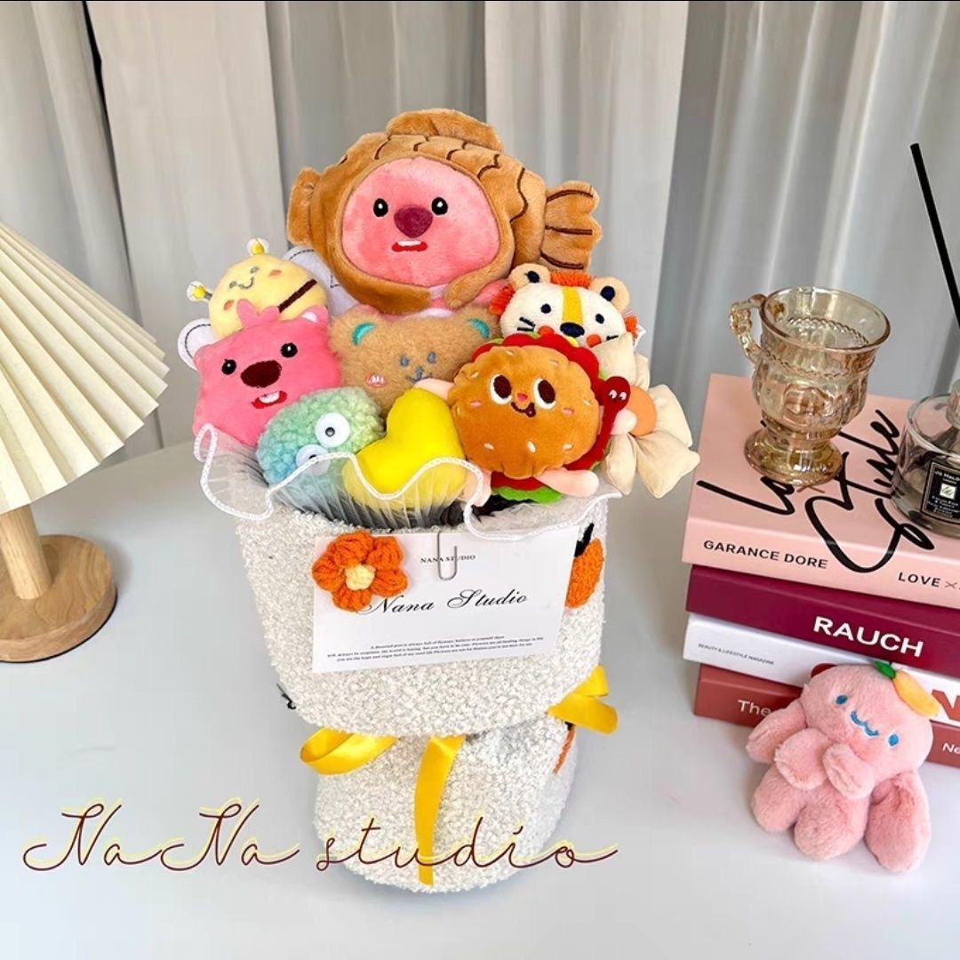 Christmas gifts kulomi dolls cartoon bouquet dolls forever peanut birthday gifts for girls friends and girlfriends