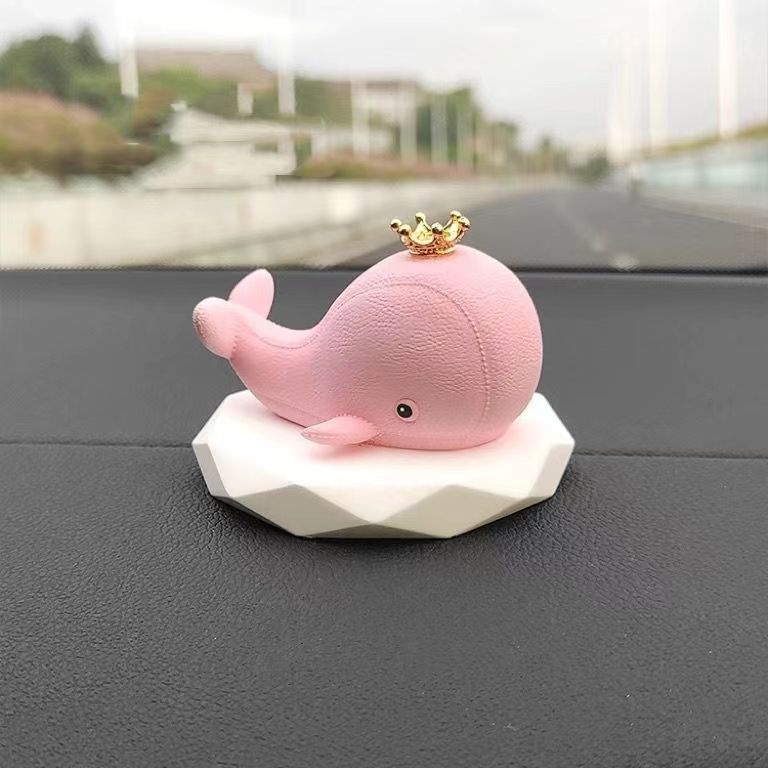 New creative car aromatherapy ornament, cartoon whale flameless essential oil diffuser stone, cute desktop purifier