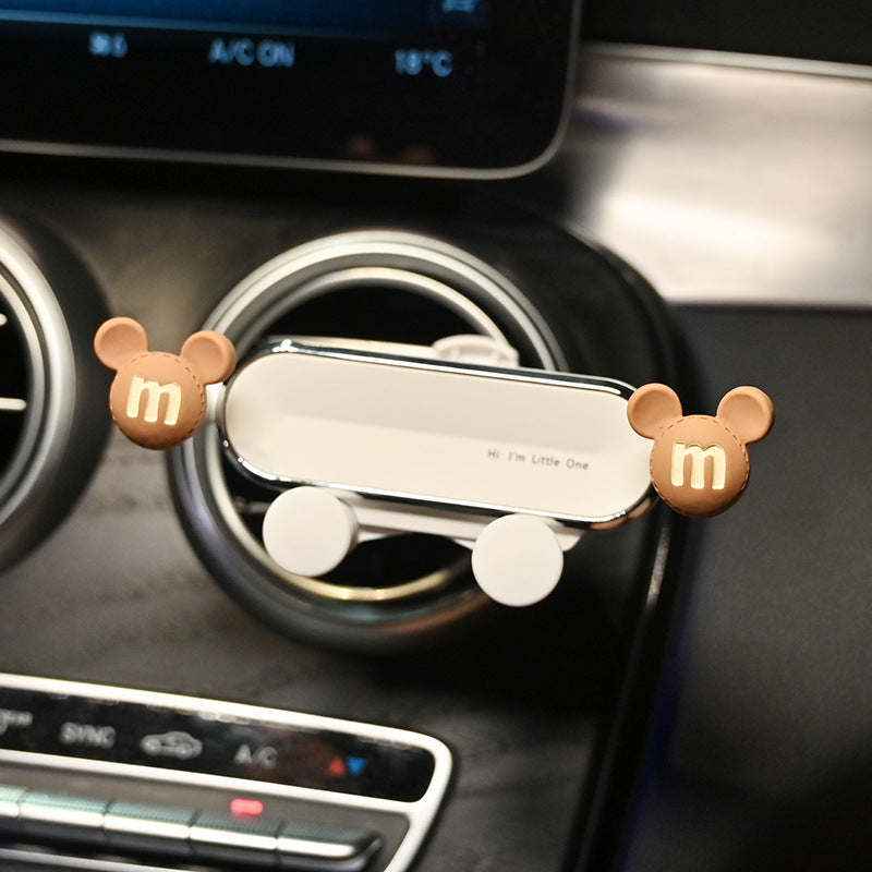 Mobile phone car holder cartoon new air outlet car decoration cute navigation mobile phone holder car interior female