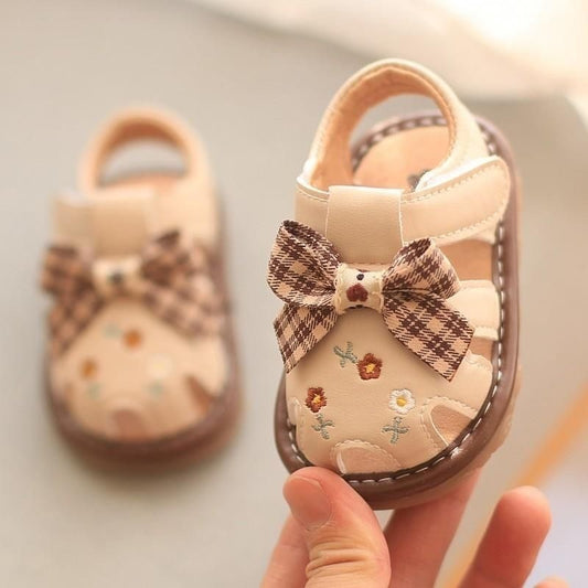Baby anti slip step shoes summer baby princess soft sole cute baby toddler magic girl bow shoes sandals