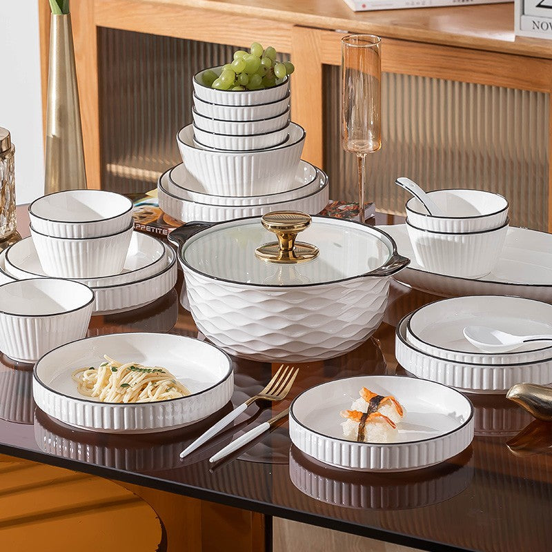 Dish set, household bowl, household use 2023 new bowls, chopsticks, plates, bowls, ceramic bowls, tableware, bowl sets, combinations