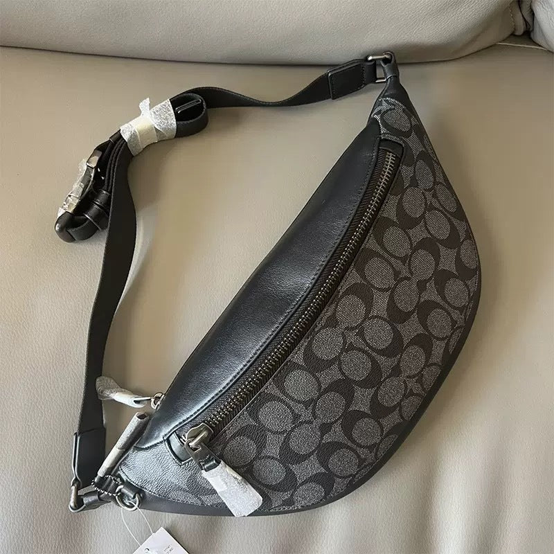 Koc family cross-border classic men's C pattern print sports chest bag fashion trend waist bag commuter casual crossbody men's bag