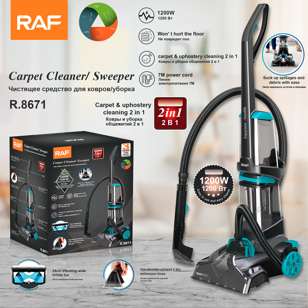 RAF European cross-border household two-in-one mopping and washing all-in-one machine, multi-functional sweeper, suction scrubber, carpet cleaning