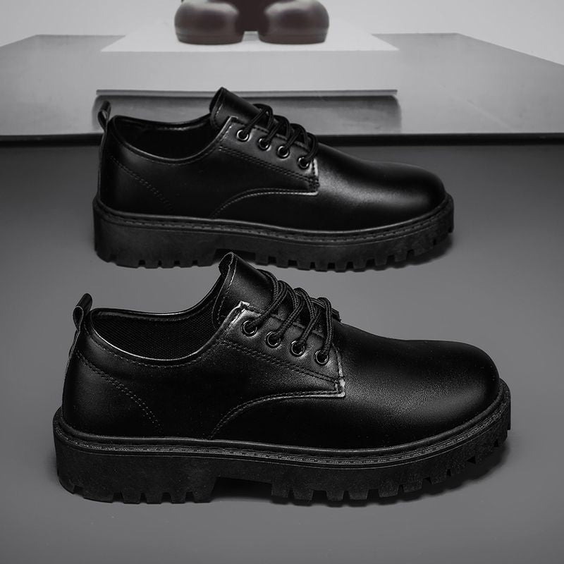 Business Leather Shoes Men's Summer 2024 New Teen British Style Student Platform Suit Men's Casual Trendy Shoes