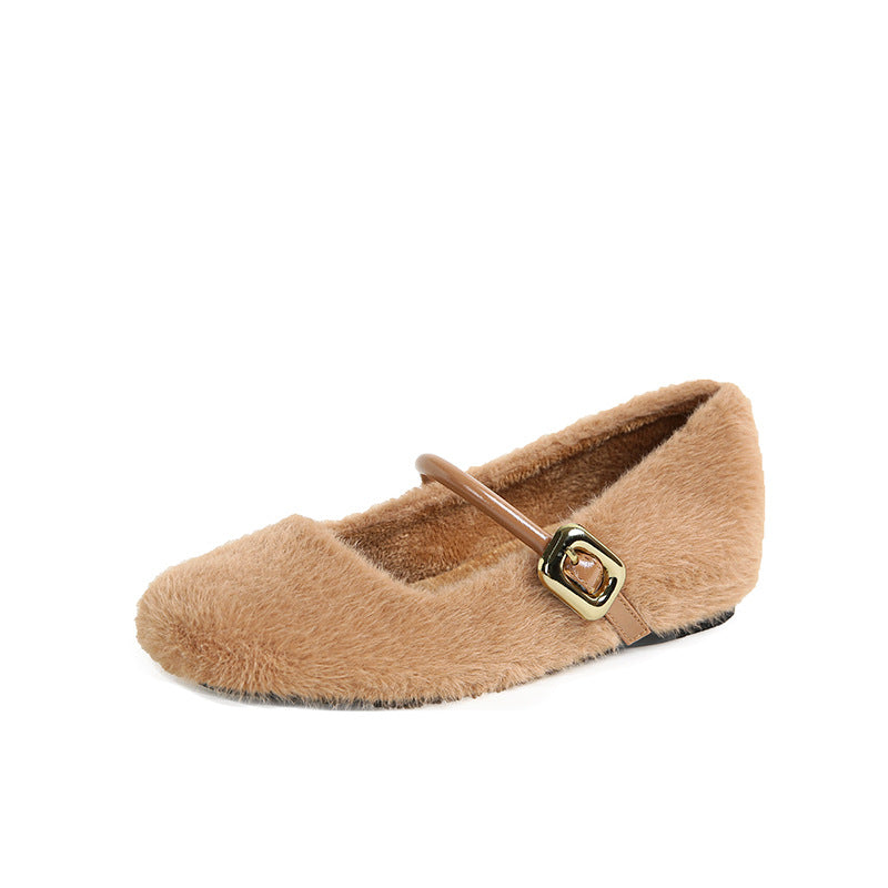 7227 Huidong Yixinda Ballet Style Inner Height Increase Hair Mary Jane Single Shoes Women's Autumn and Winter 2025 Models