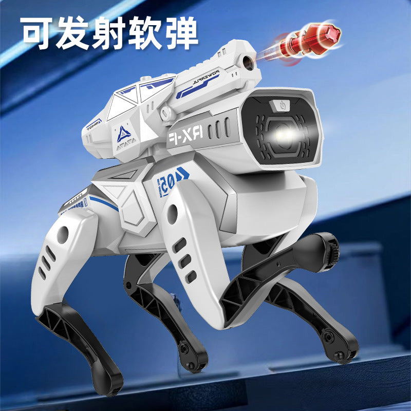 Explosive children's AI simulation robot dog intelligent voice bionic remote control mechanical dog robot toy stall wholesale