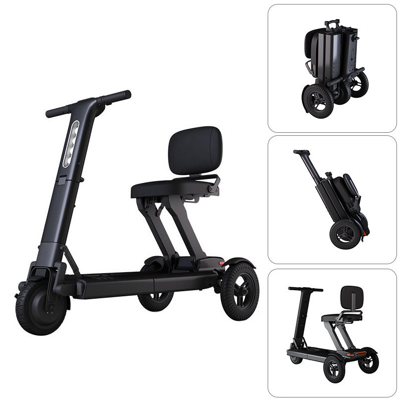 Aluminum alloy intelligent electric scooter folding three-wheeled electric electric vehicle disabled battery car intelligent lithium electric car