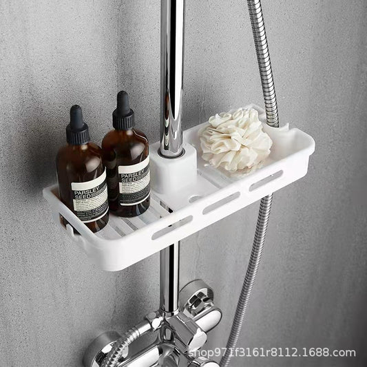 Shower shower rack toilet home bathroom free punching shower tube storage rack tray soap box multifunctional