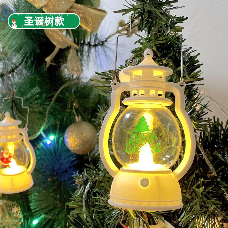 Christmas pony lantern portable atmosphere small oil lamp kindergarten children's Christmas gift creative decoration ornament wholesale
