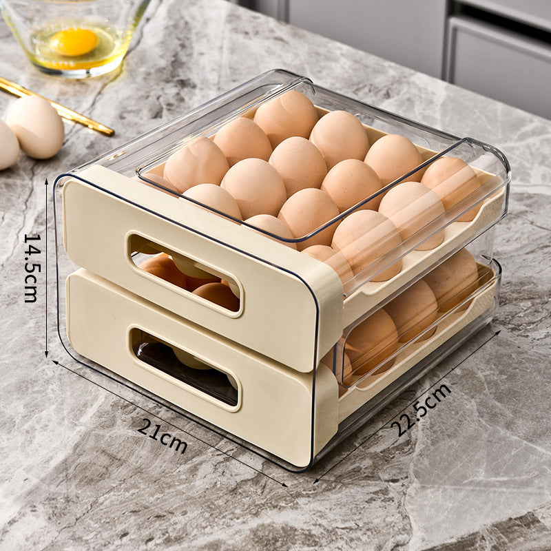 Egg storage box, refrigerator special drawer, egg kitchen crisper food-grade organizing artifact